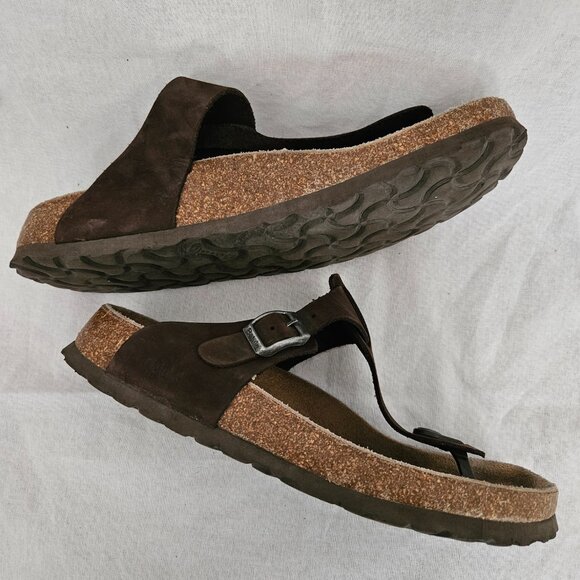 Betula Licensed by Birkenstock Brown Suede Thong Sandals - US 8 - Picture 9 of 12